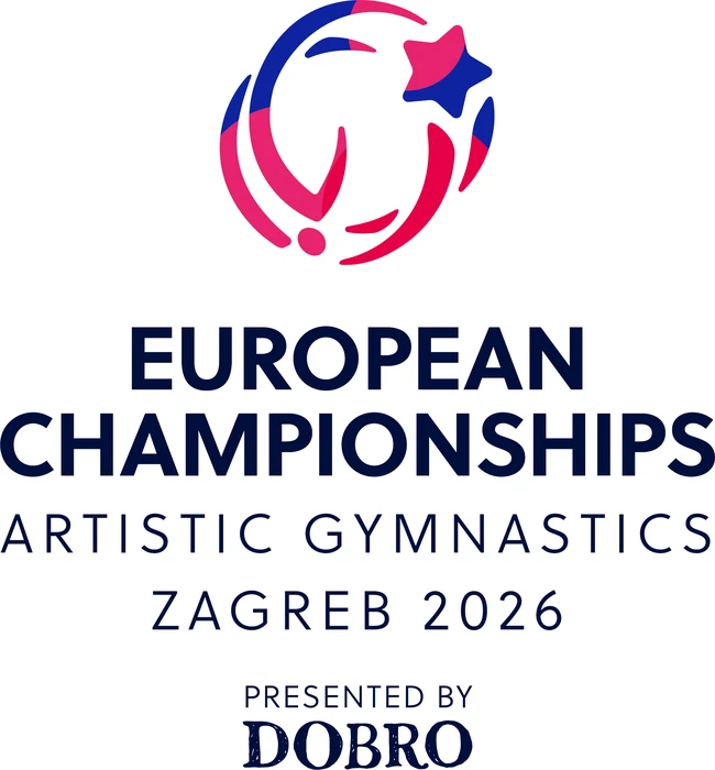 Logo Europskog prvenstva u sportskoj gimnastici Zagreb 2026.